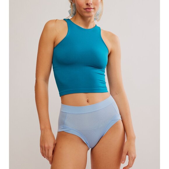 NWT Free People Clean Lines Cami / Deep Lagoon - Picture 1 of 7